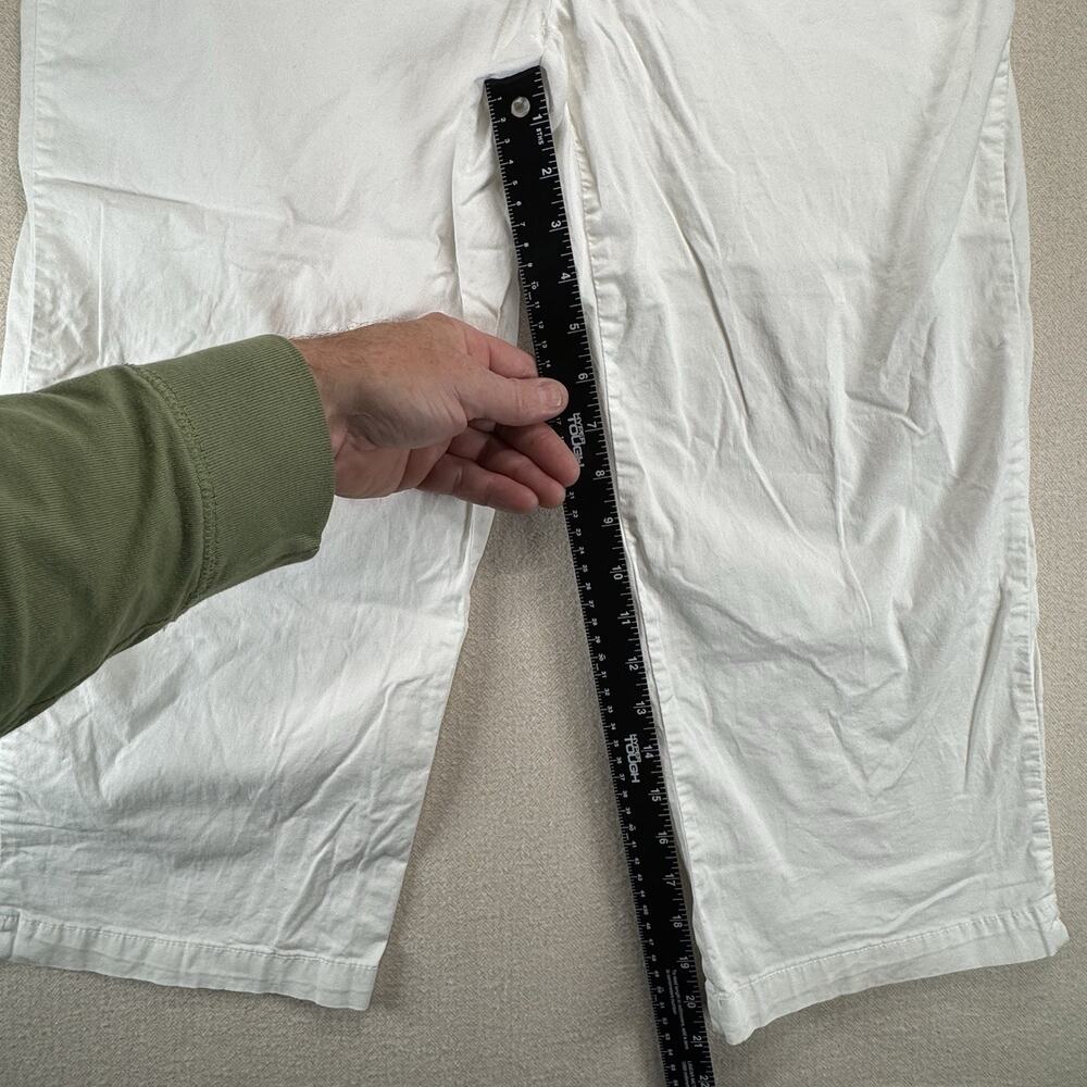 Christopher & Banks Pants Size 14 Women’s Comfort Stretch White Capris Casual - Picture 6 of 12